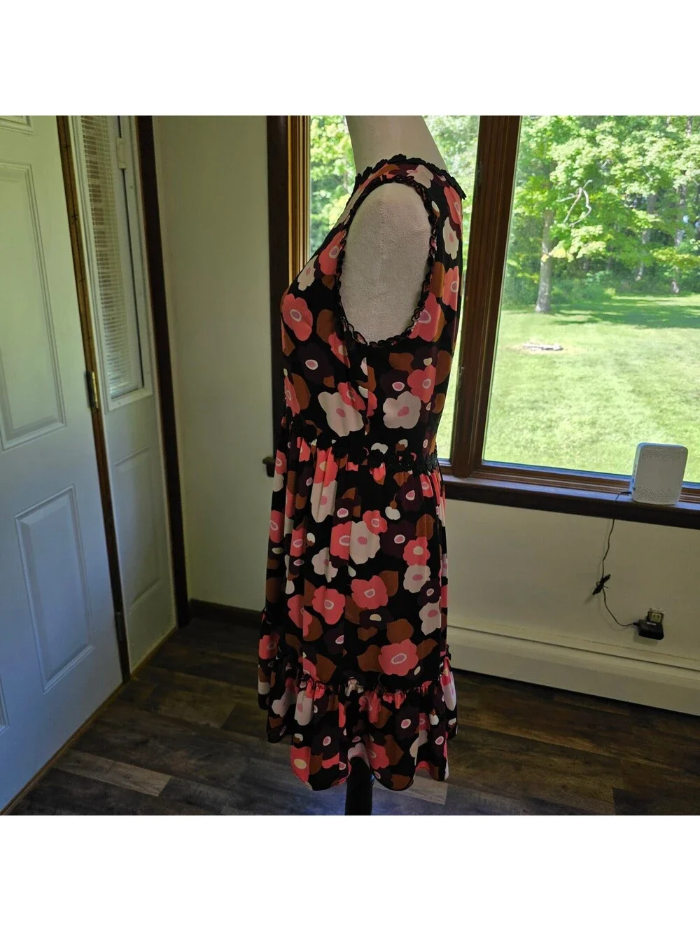 Kate Spade New York Blooming Mini Dress Pink Black Brown